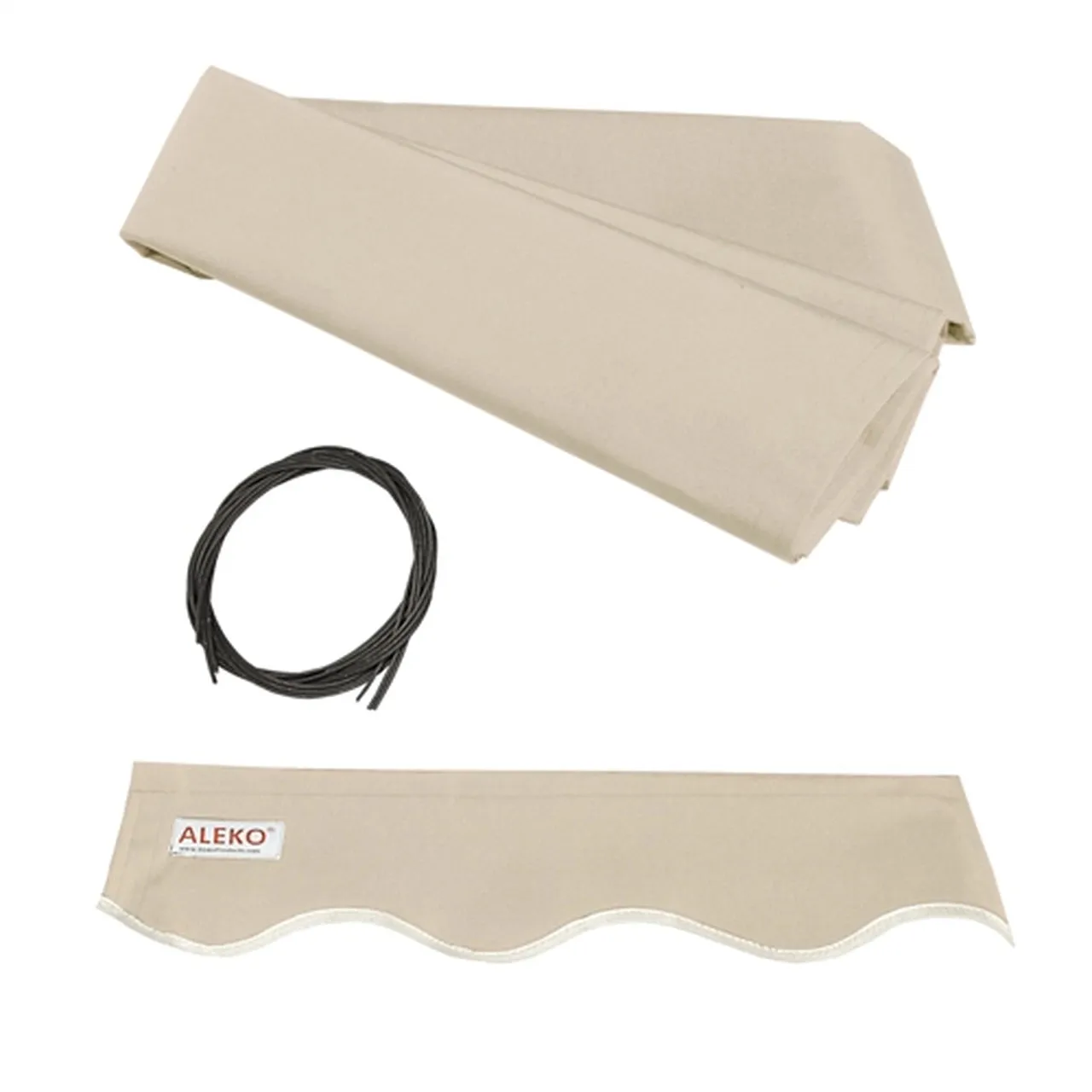 Aleko Retractable Awning Fabric Replacement - 6.5 x 5 Feet - Ivory