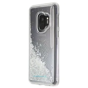 Case-Mate Waterfall Hard Case for Samsung Galaxy S9 - Clear/Silver Glitter