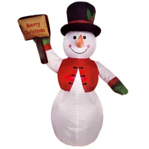 Merry Christmas Snowman - 4FT Illuminated Inflatables