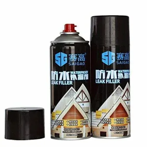 Waterproof Leak Filler Spray Rubber Flexx Repair & Sealant - Point to Seal Cracks Holes Leaks Corrosion More for Indoor Or Outdoor Use Black Paint (450 Ml)