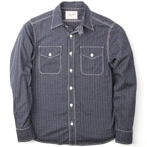 Wells Shirt | Navy Polkadot